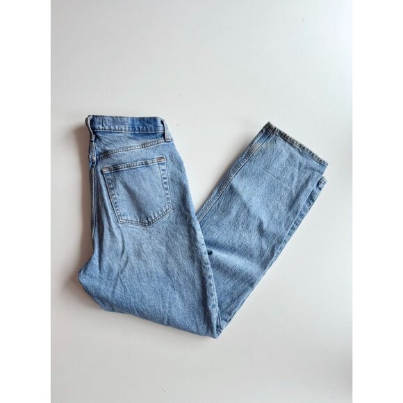 ABERCROMBIE & FITCH High Rise Criss Cross Straight Leg Dad Jeans, Size 29/8 - Picture 5 of 16